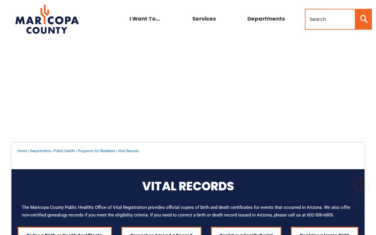 Chandler resident lookup and Maricopa County vital records access