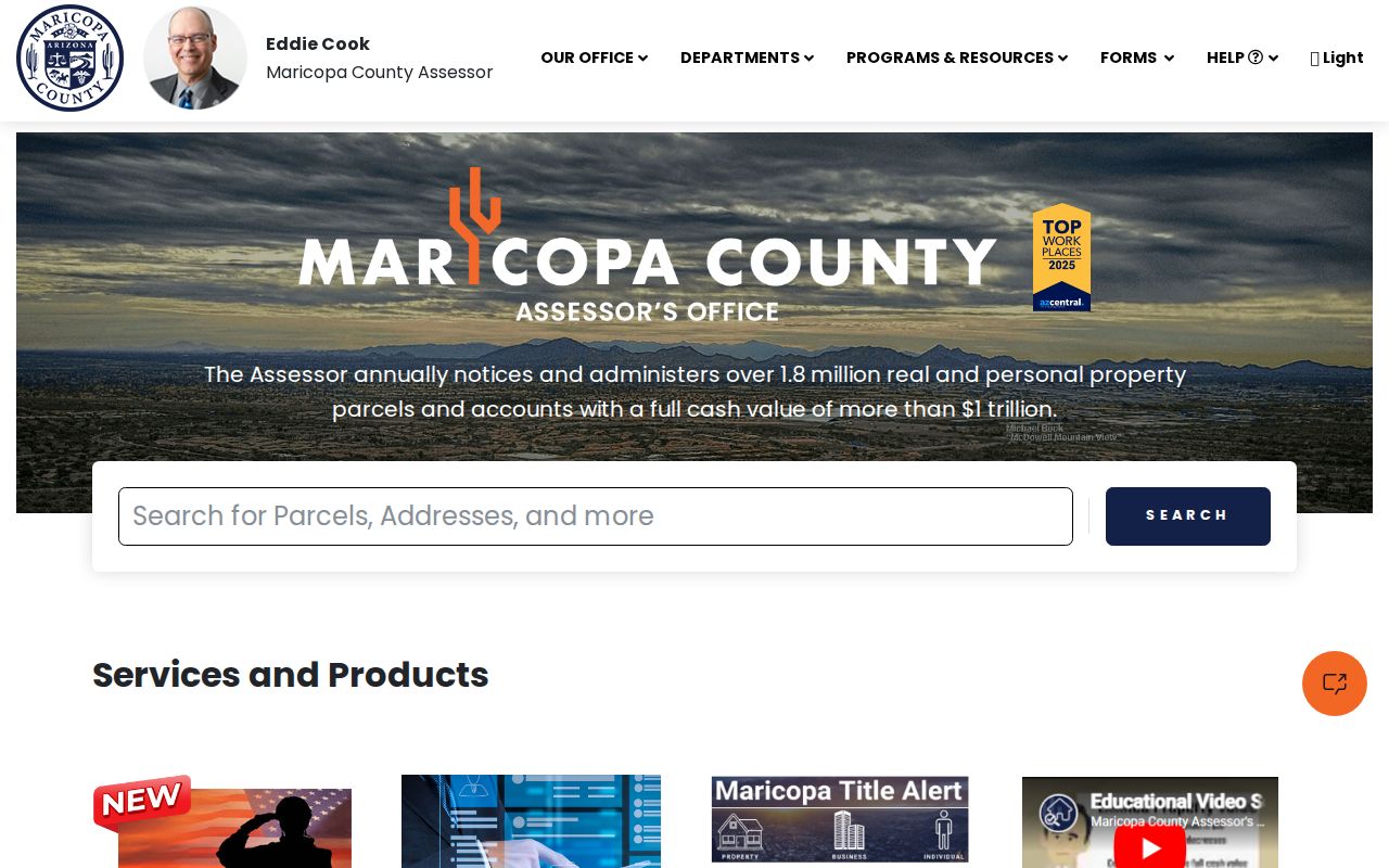 Chandler street directory Maricopa County Assessor search